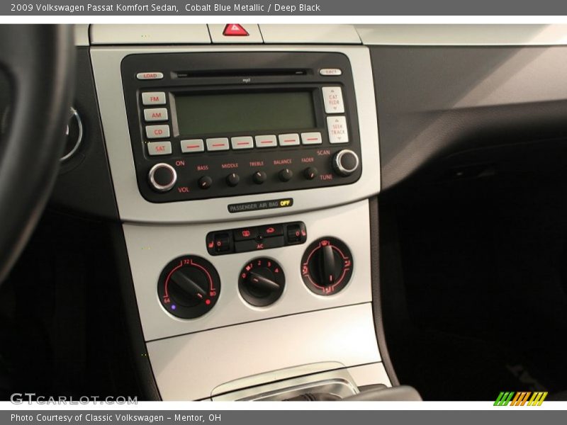 Cobalt Blue Metallic / Deep Black 2009 Volkswagen Passat Komfort Sedan