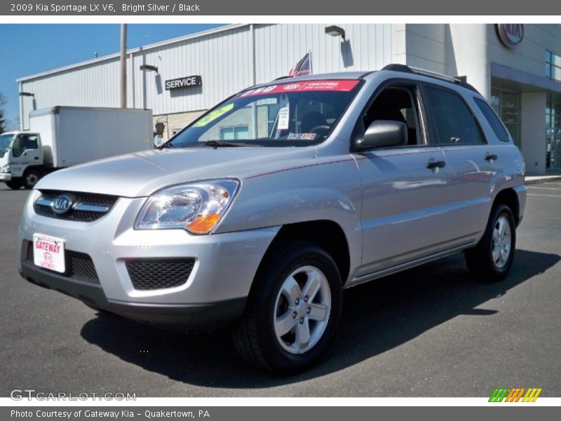 Bright Silver / Black 2009 Kia Sportage LX V6