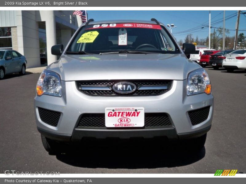 Bright Silver / Black 2009 Kia Sportage LX V6