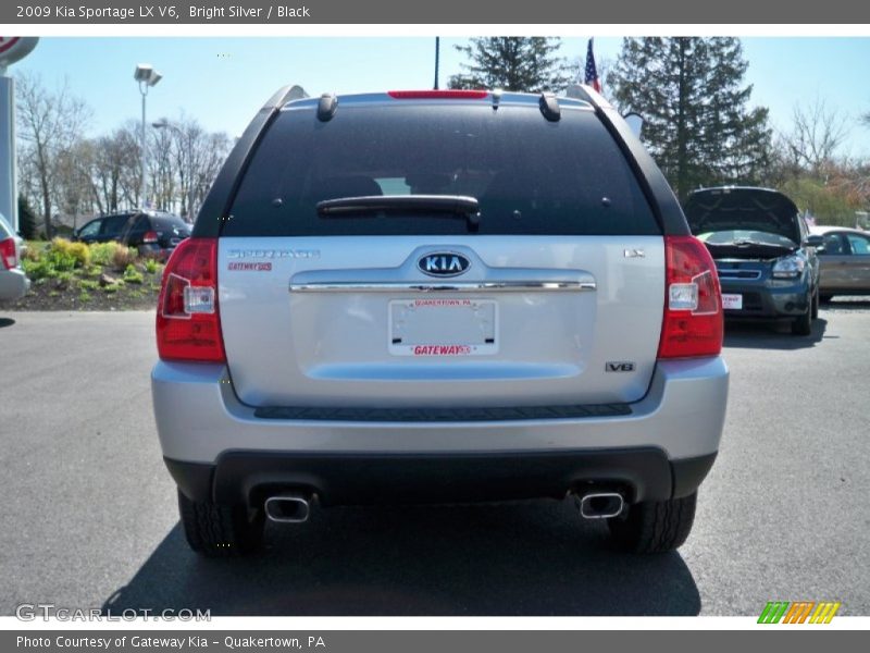 Bright Silver / Black 2009 Kia Sportage LX V6