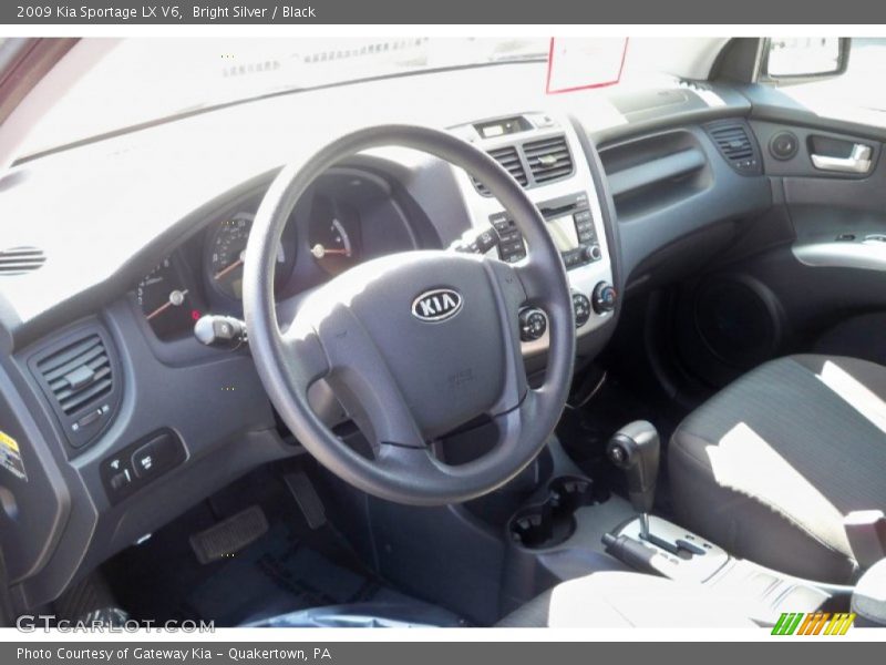 Bright Silver / Black 2009 Kia Sportage LX V6