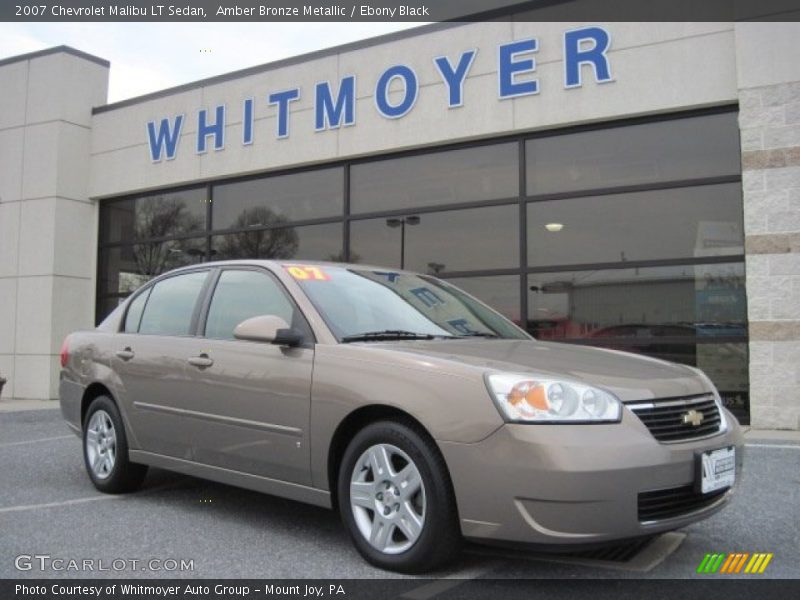 Amber Bronze Metallic / Ebony Black 2007 Chevrolet Malibu LT Sedan