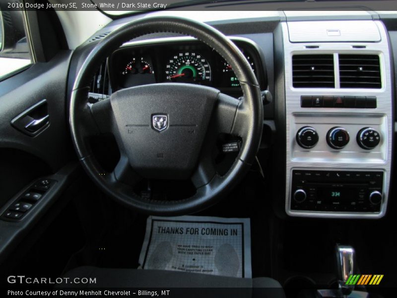 Stone White / Dark Slate Gray 2010 Dodge Journey SE