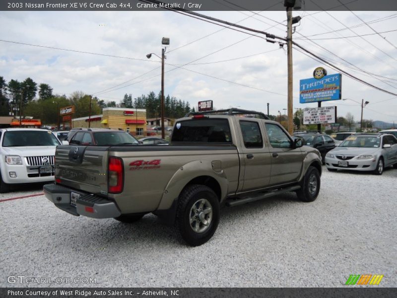 Granite Metallic / Gray 2003 Nissan Frontier XE V6 Crew Cab 4x4
