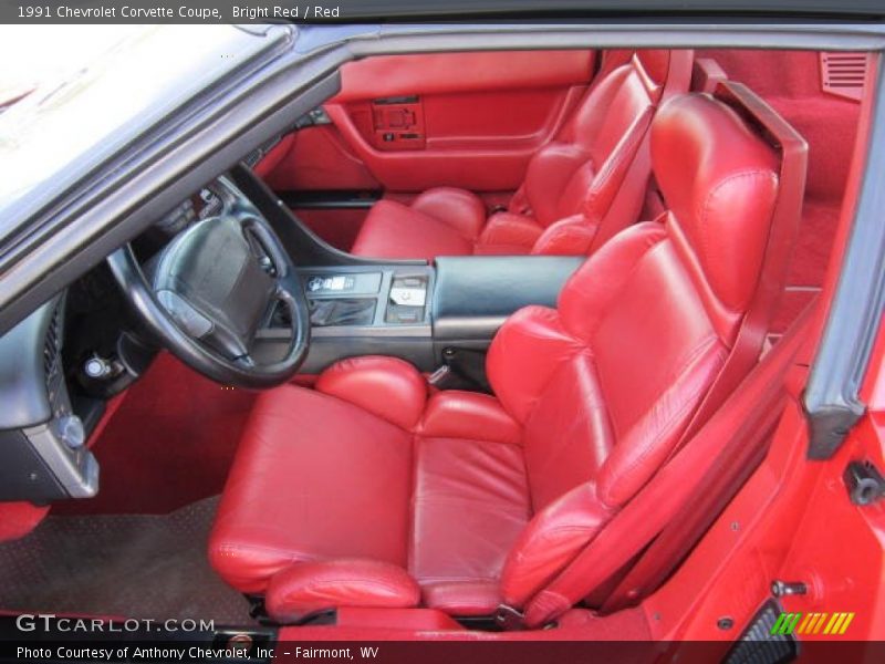  1991 Corvette Coupe Red Interior