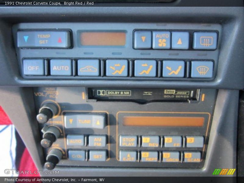 Controls of 1991 Corvette Coupe