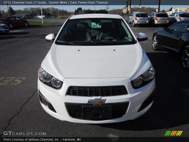 Summit White / Dark Pewter/Dark Titanium 2012 Chevrolet Sonic LT Sedan
