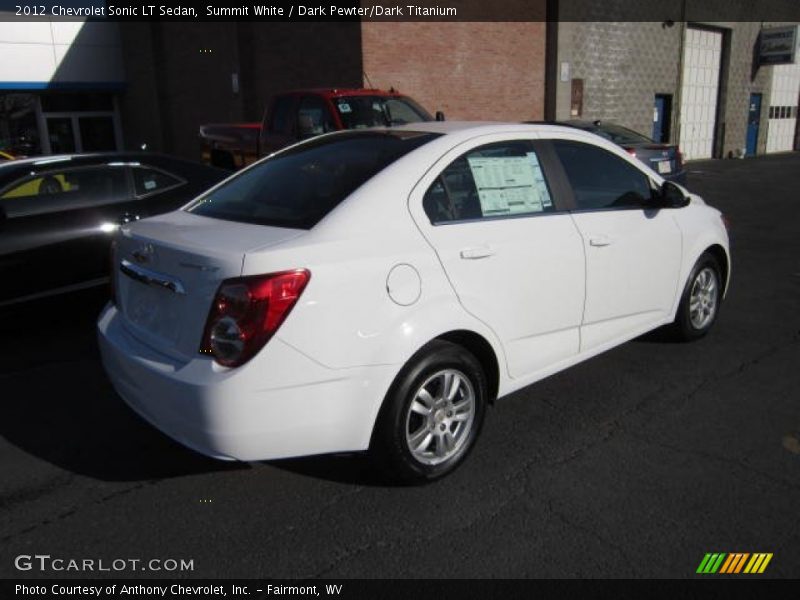 Summit White / Dark Pewter/Dark Titanium 2012 Chevrolet Sonic LT Sedan