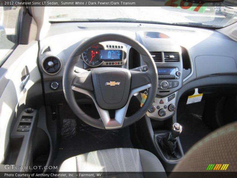 Summit White / Dark Pewter/Dark Titanium 2012 Chevrolet Sonic LT Sedan