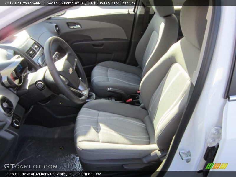 Summit White / Dark Pewter/Dark Titanium 2012 Chevrolet Sonic LT Sedan
