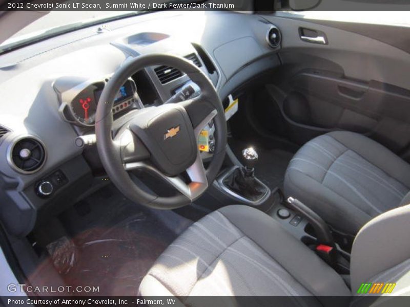 Summit White / Dark Pewter/Dark Titanium 2012 Chevrolet Sonic LT Sedan