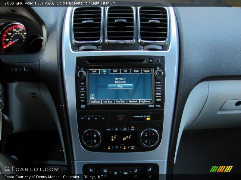 Gold Mist Metallic / Light Titanium 2009 GMC Acadia SLT AWD