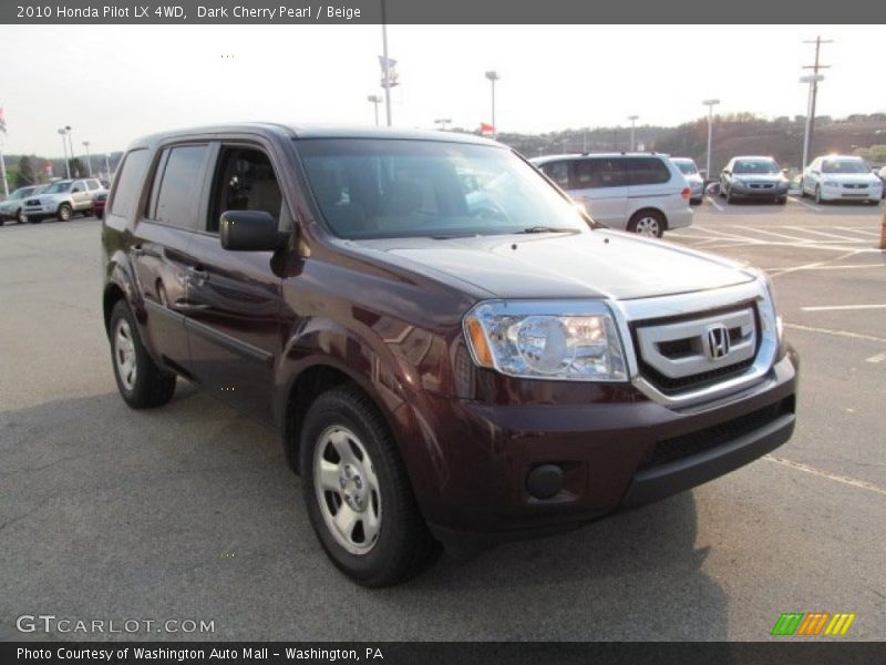 Dark Cherry Pearl / Beige 2010 Honda Pilot LX 4WD