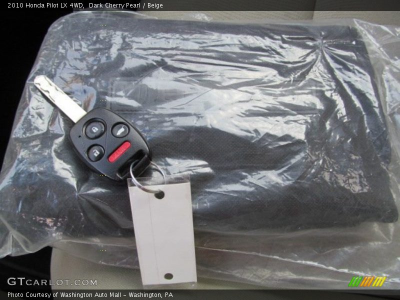 Dark Cherry Pearl / Beige 2010 Honda Pilot LX 4WD