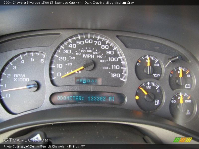Dark Gray Metallic / Medium Gray 2004 Chevrolet Silverado 1500 LT Extended Cab 4x4