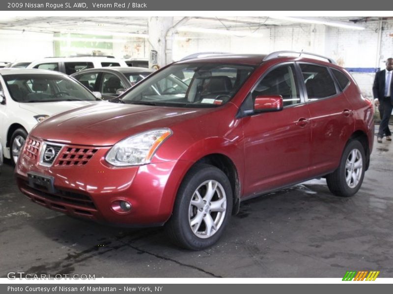 Venom Red / Black 2009 Nissan Rogue SL AWD