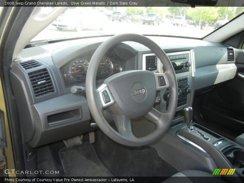 Olive Green Metallic / Dark Slate Gray 2008 Jeep Grand Cherokee Laredo