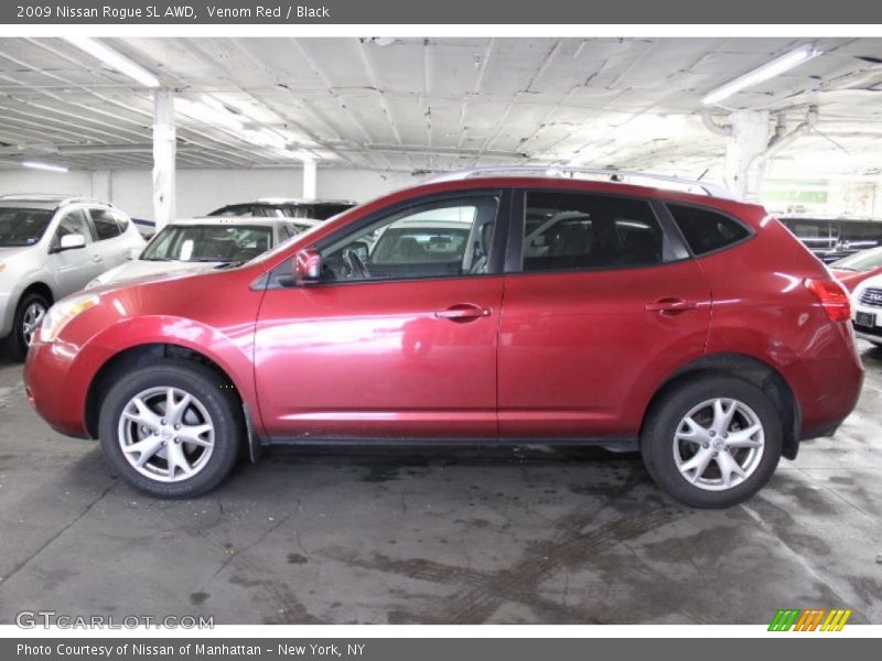 Venom Red / Black 2009 Nissan Rogue SL AWD