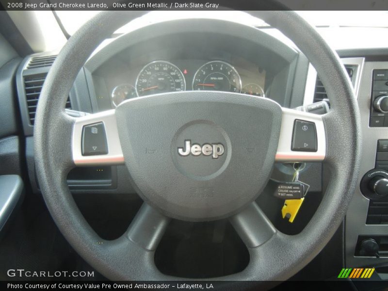 Olive Green Metallic / Dark Slate Gray 2008 Jeep Grand Cherokee Laredo