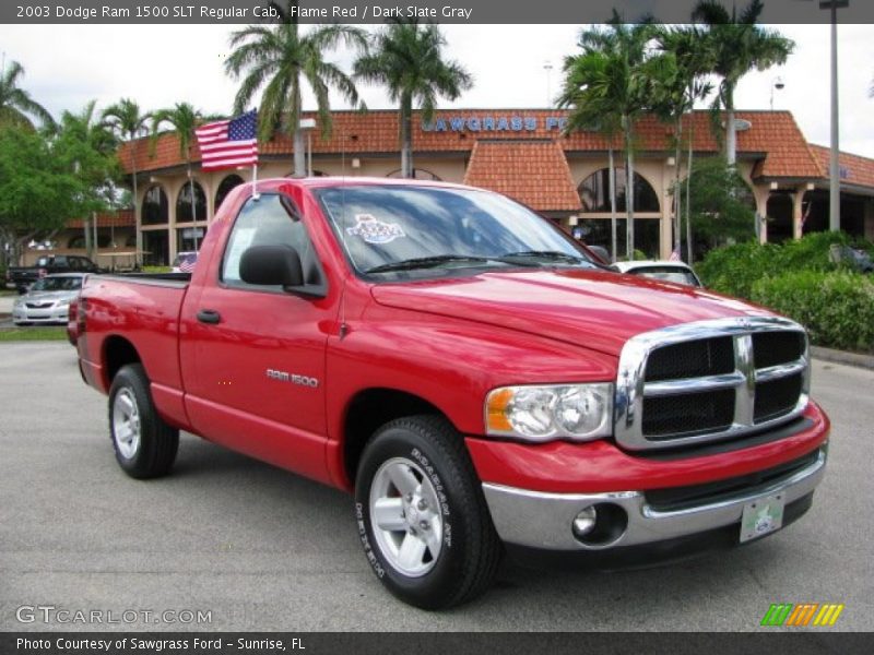 Flame Red / Dark Slate Gray 2003 Dodge Ram 1500 SLT Regular Cab