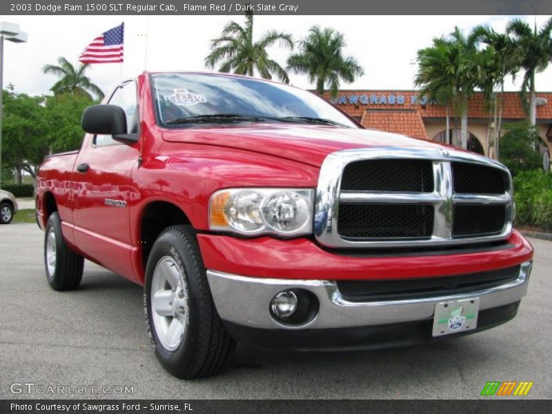 Flame Red / Dark Slate Gray 2003 Dodge Ram 1500 SLT Regular Cab