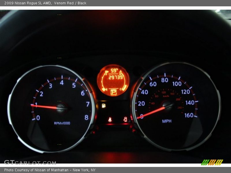 Venom Red / Black 2009 Nissan Rogue SL AWD