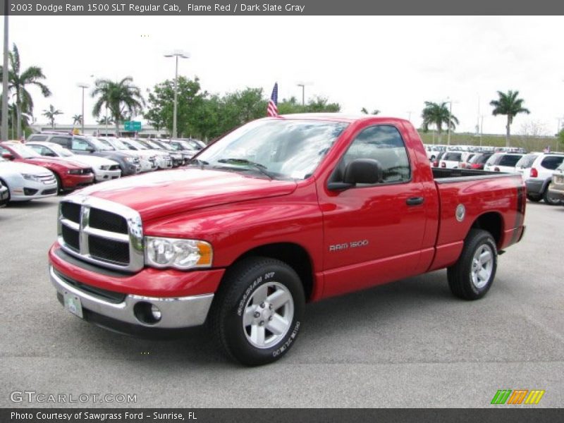 Flame Red / Dark Slate Gray 2003 Dodge Ram 1500 SLT Regular Cab