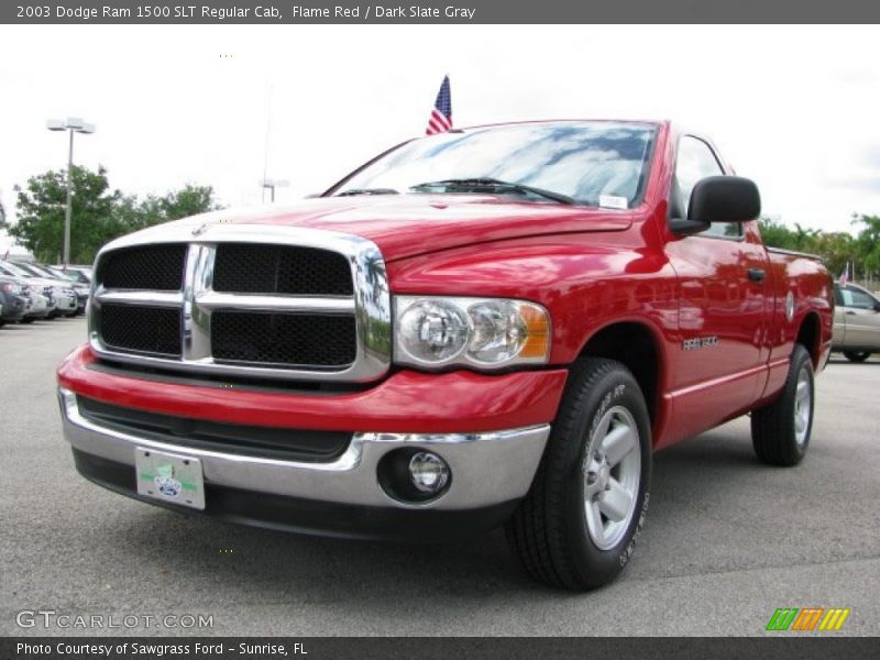Flame Red / Dark Slate Gray 2003 Dodge Ram 1500 SLT Regular Cab