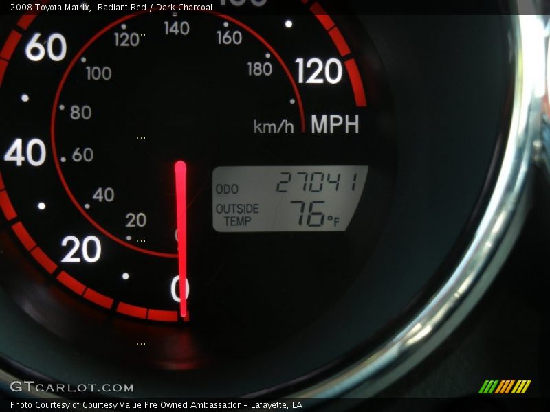 Radiant Red / Dark Charcoal 2008 Toyota Matrix