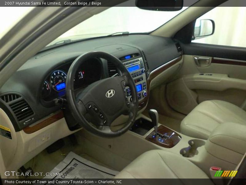 Golden Beige / Beige 2007 Hyundai Santa Fe Limited
