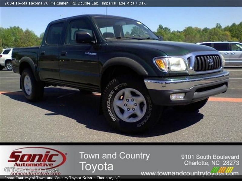 Imperial Jade Mica / Oak 2004 Toyota Tacoma V6 PreRunner TRD Double Cab