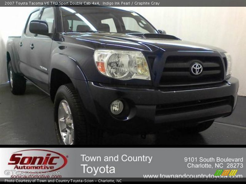Indigo Ink Pearl / Graphite Gray 2007 Toyota Tacoma V6 TRD Sport Double Cab 4x4