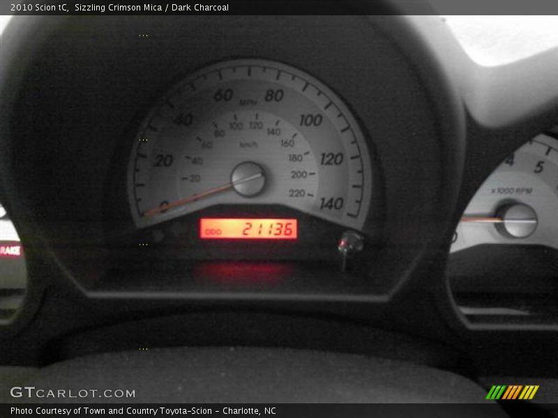 Sizzling Crimson Mica / Dark Charcoal 2010 Scion tC