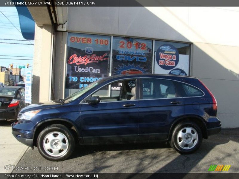 Royal Blue Pearl / Gray 2010 Honda CR-V LX AWD