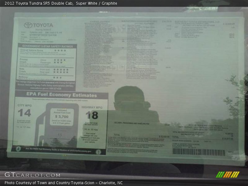 Super White / Graphite 2012 Toyota Tundra SR5 Double Cab