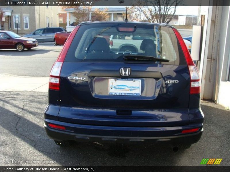 Royal Blue Pearl / Gray 2010 Honda CR-V LX AWD