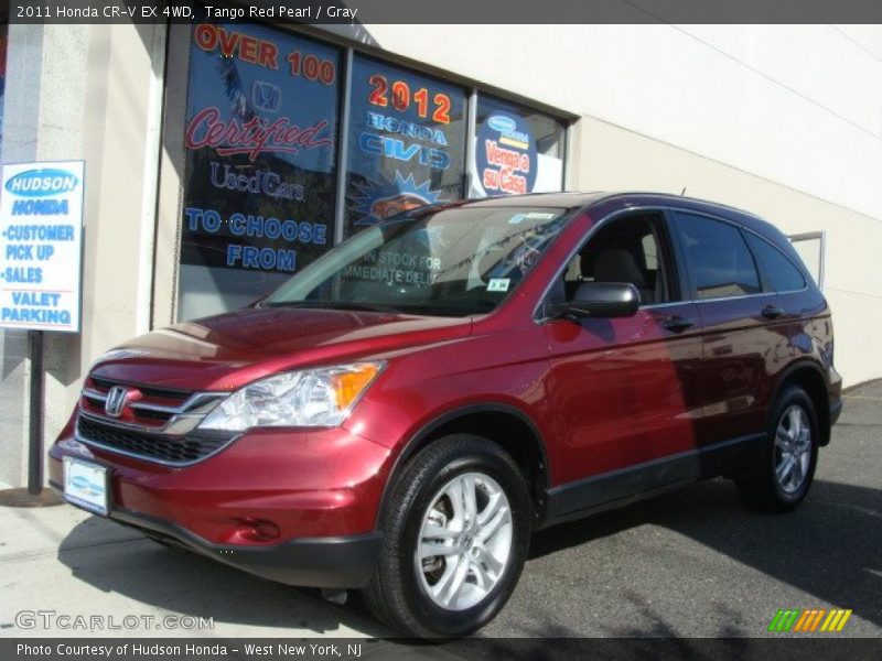 Tango Red Pearl / Gray 2011 Honda CR-V EX 4WD