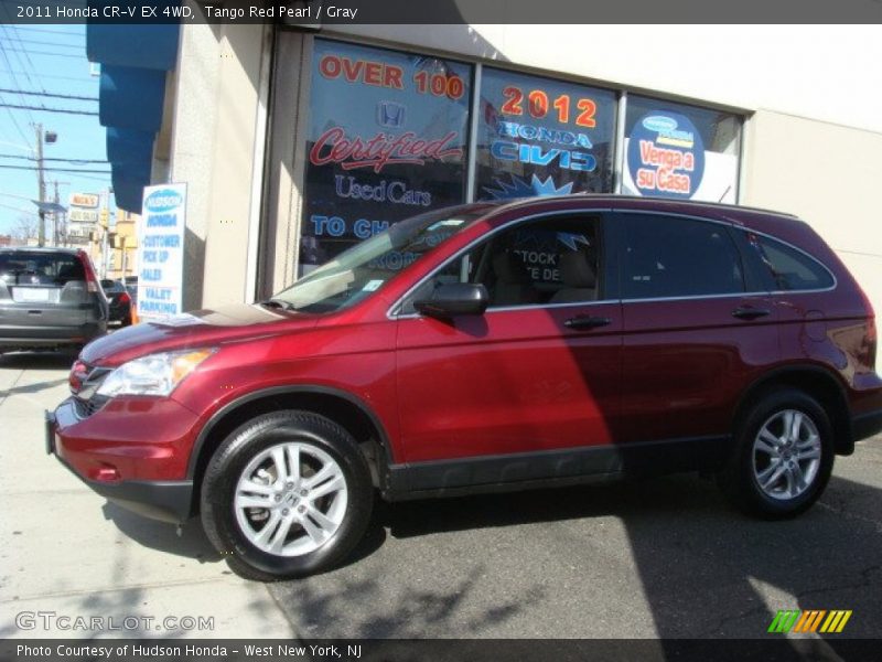 Tango Red Pearl / Gray 2011 Honda CR-V EX 4WD