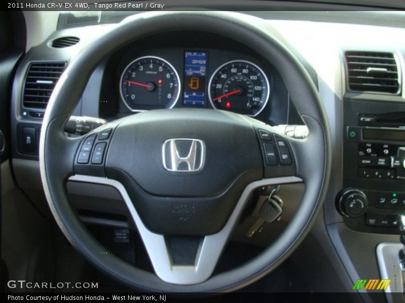 Tango Red Pearl / Gray 2011 Honda CR-V EX 4WD