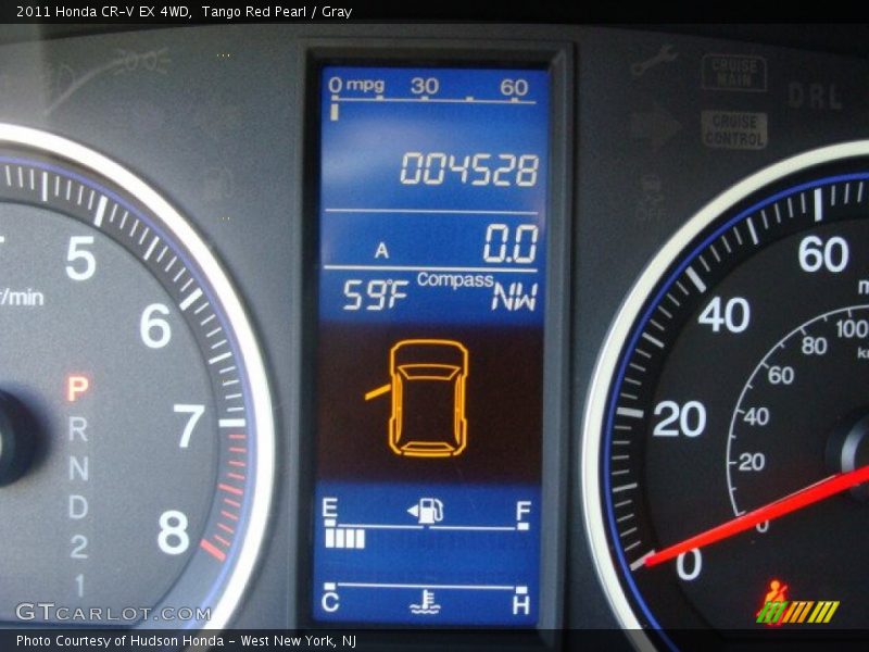 Tango Red Pearl / Gray 2011 Honda CR-V EX 4WD