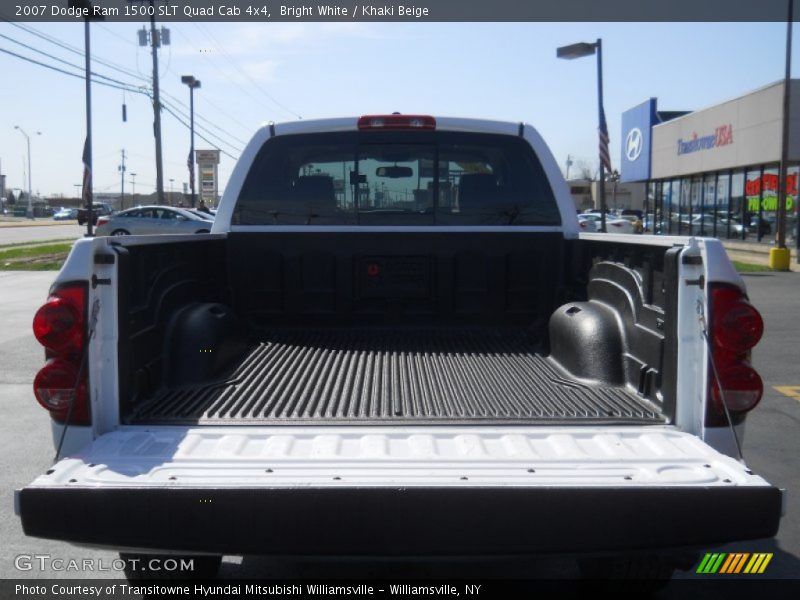 Bright White / Khaki Beige 2007 Dodge Ram 1500 SLT Quad Cab 4x4