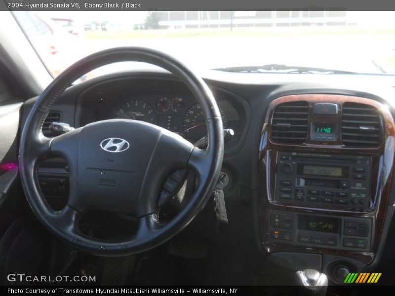 Ebony Black / Black 2004 Hyundai Sonata V6