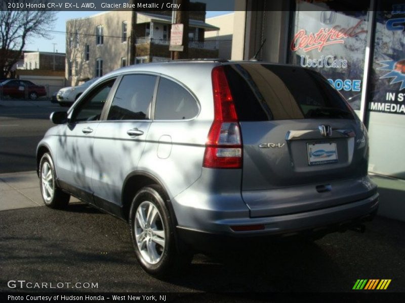 Glacier Blue Metallic / Gray 2010 Honda CR-V EX-L AWD