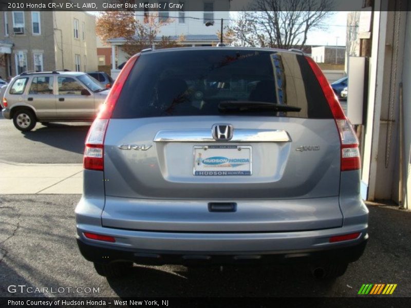 Glacier Blue Metallic / Gray 2010 Honda CR-V EX-L AWD