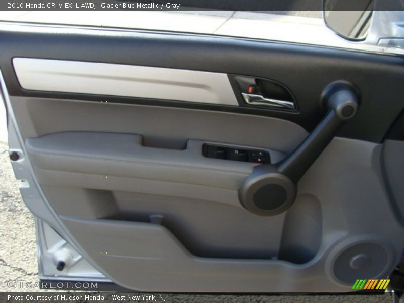Glacier Blue Metallic / Gray 2010 Honda CR-V EX-L AWD