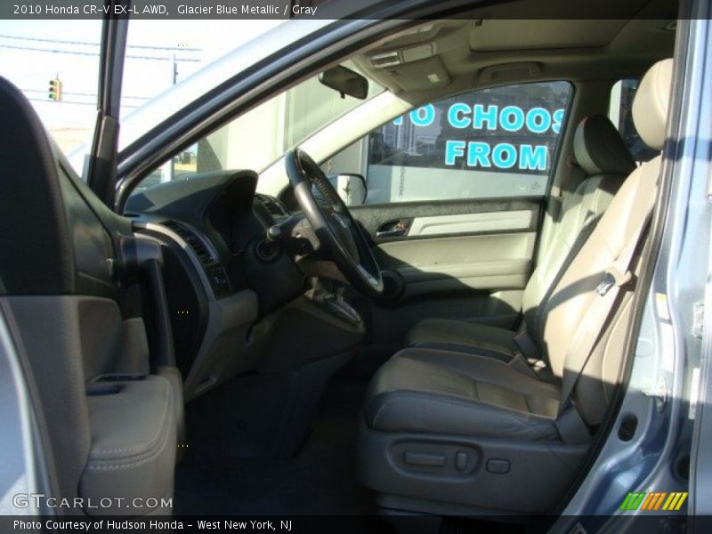 Glacier Blue Metallic / Gray 2010 Honda CR-V EX-L AWD