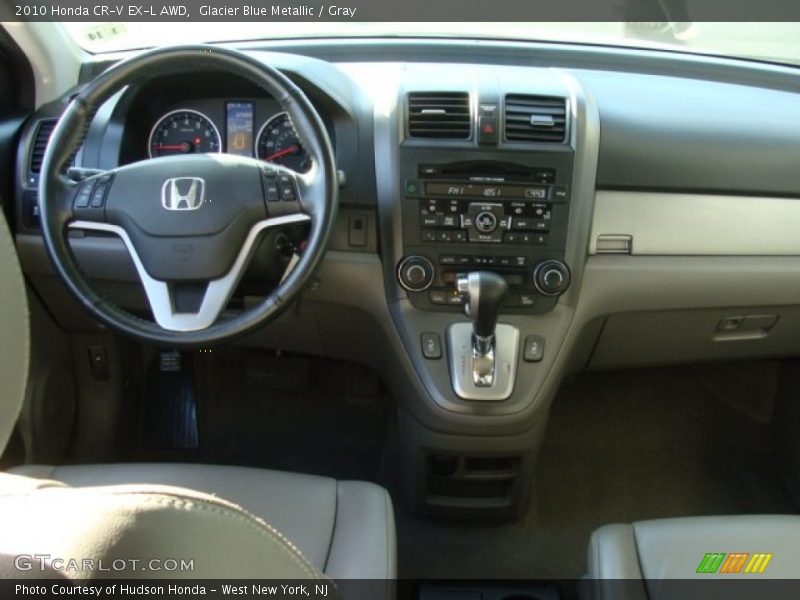 Glacier Blue Metallic / Gray 2010 Honda CR-V EX-L AWD