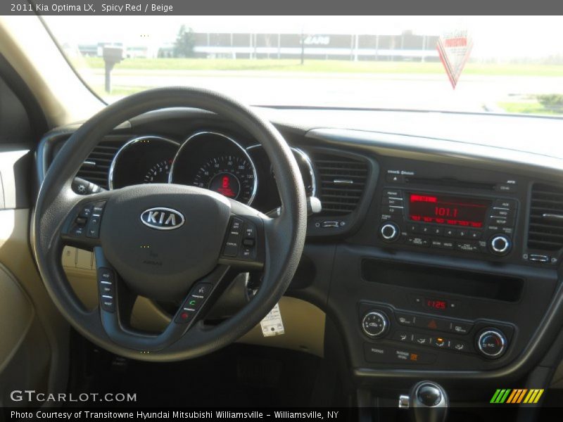 Spicy Red / Beige 2011 Kia Optima LX