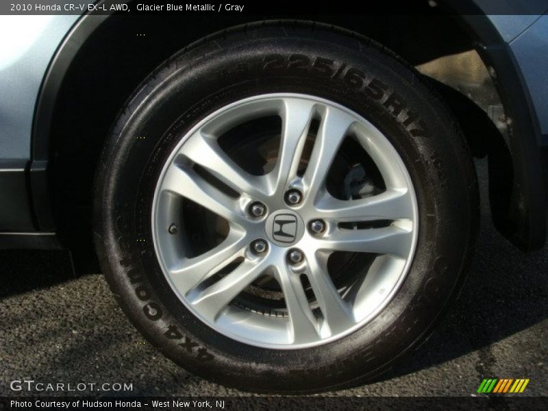 Glacier Blue Metallic / Gray 2010 Honda CR-V EX-L AWD