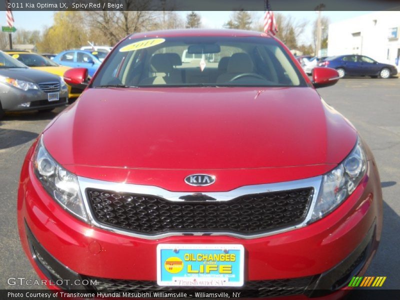 Spicy Red / Beige 2011 Kia Optima LX